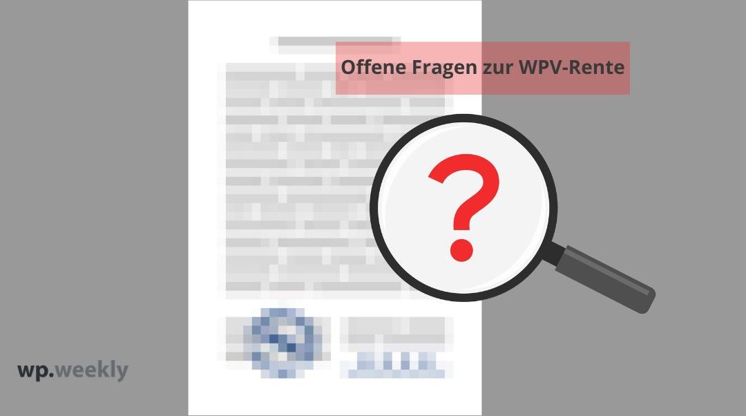 WPV-Renteninfo – kein Beruhigungspapier