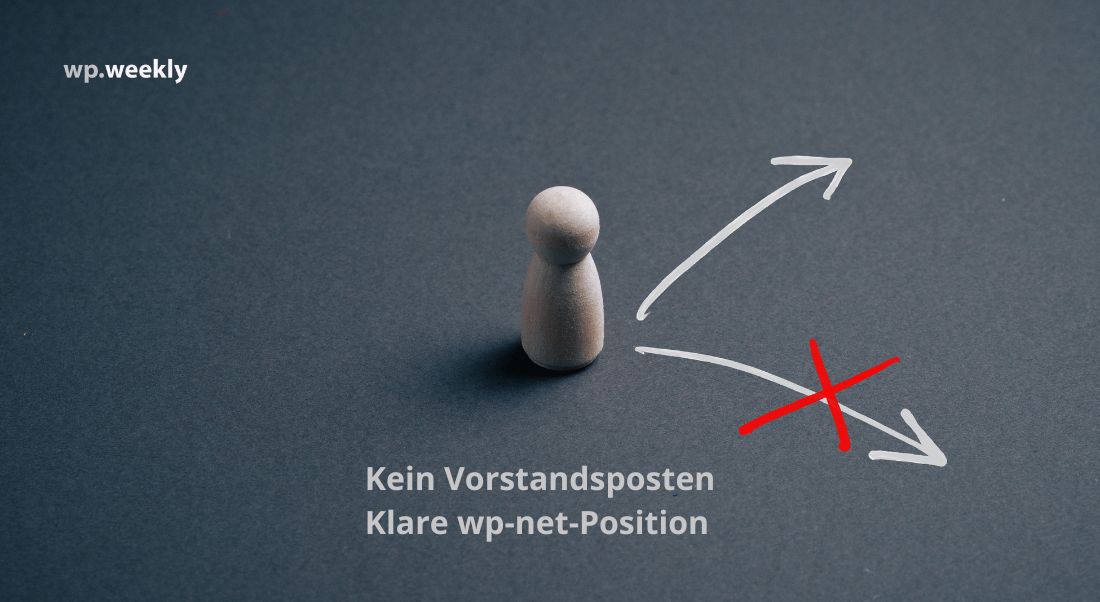Beitragsgrafik zum wp.net wp.weekly vom 04.09.2026: Da die Spiegelbildlichkeit des Wahlergebnisses der WPK-Beiratswahl 2026 nicht gewahrt ist, stellte wp.net keine eigenen Kandidaten für den WPK-Vorstand auf. Dr. Richard Wittsiepe wurde erneut zum Sprecher der wp.net-Beiräte gewählt. Er und Michael Gschrei, geschäftsführender Vorstand von wp.net und ebenfalls WPK-Beirat, berichten über die konstituierende WPK-Beiratssitzung am 28.08.2026. Beitragsbild zum wp.net wp.weekly vom 04.09.2026: Da die Spiegelbildlichkeit des Wahlergebnisses der WPK-Beiratswahl 2026 nicht gewahrt ist, stellte wp.net keine eigenen Kandidaten für den WPK-Vorstand auf. Dr. Richard Wittsiepe wurde erneut zum Sprecher der wp.net-Beiräte gewählt. Er und Michael Gschrei, geschäftsführender Vorstand von wp.net und ebenfalls WPK-Beirat, berichten über die konstituierende WPK-Beiratssitzung am 28.08.2026.